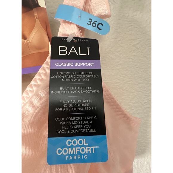 Bali Wirefree Double Support Back Smoothing Bra, Womens SIze 36C - Picture 2 of 5
